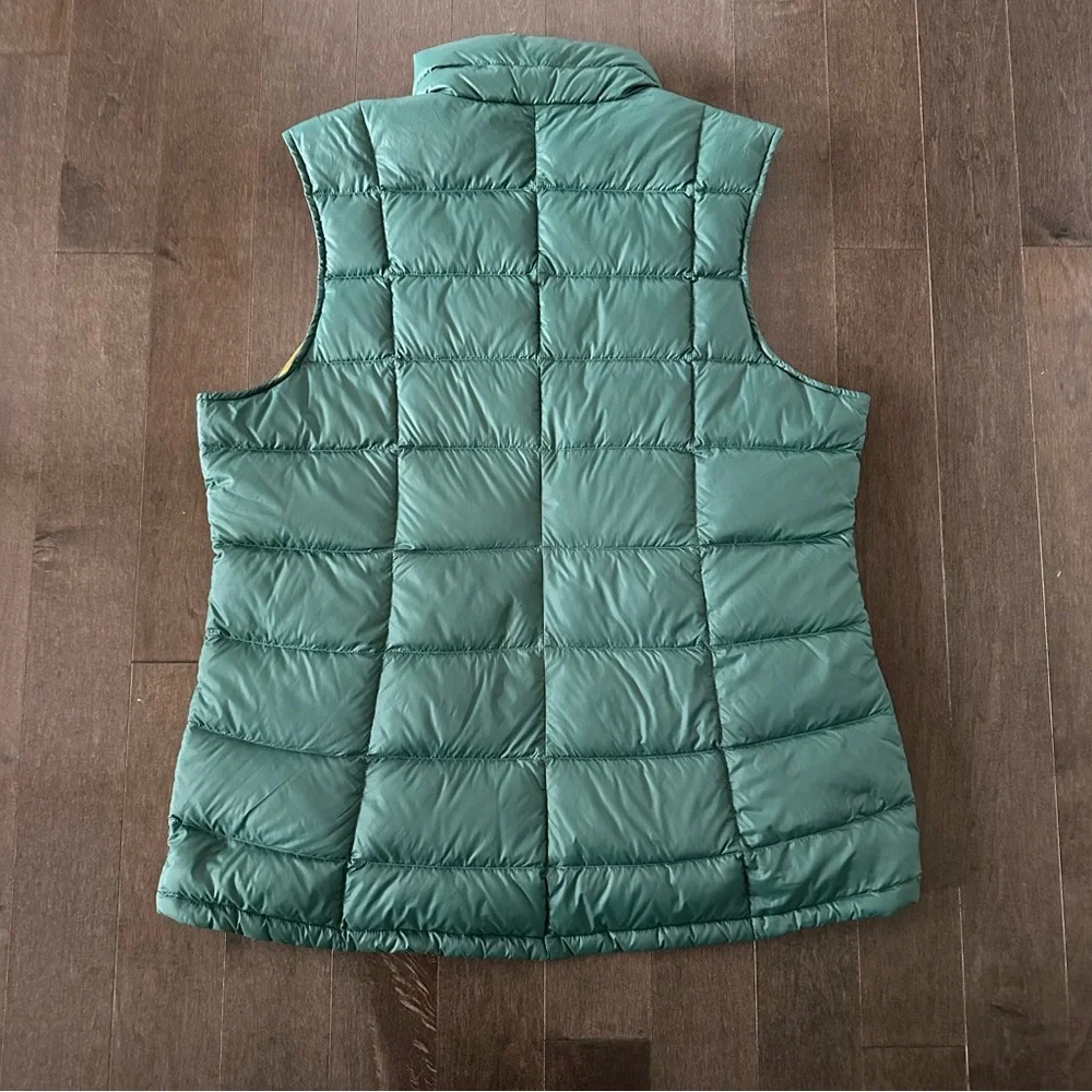 REI COOP Men's Down Puffer Vest Layer Hiking Warm Preppy Green Gold XL - Picture 5 of 8